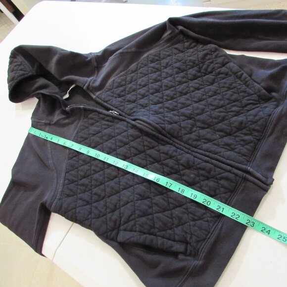North Face Black Quilted Hoodie Jacket Size Large - Picture 11 of 15